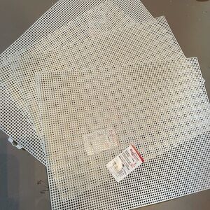 Plastic Canvas, off white, 4 sheets